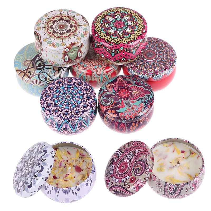 Handmade scented candles with flowers Tin Can Fragrance