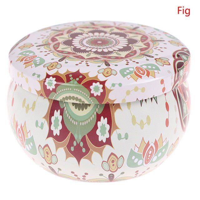 Handmade scented candles with flowers Tin Can Fragrance