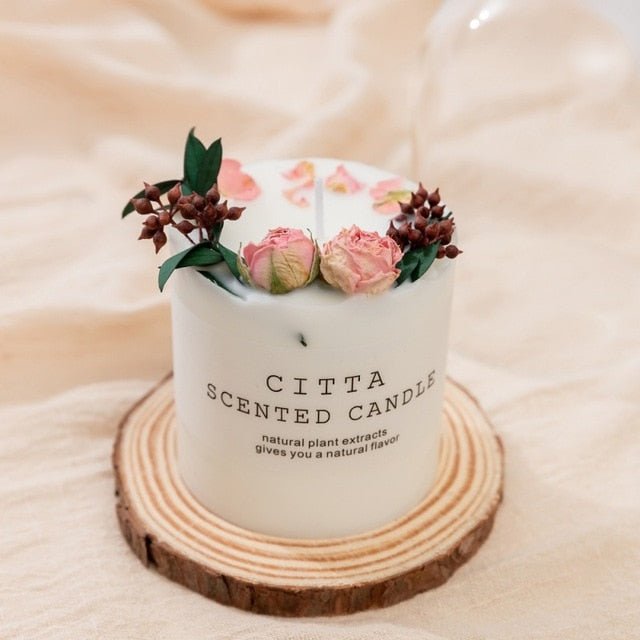 Christmas Pine Cone Flowers Scented Candles Soy Wax Aromatherapy Candle Romantic Pillar Candle Christmas Decorations For Home